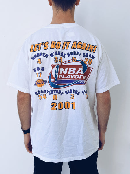 NBA White Lakers Pacific Division 2001 T-shirt