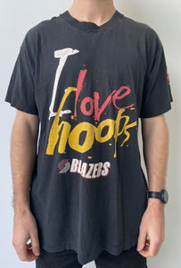 NBA Portland Trail Blazers "I Love Hoops" Black T-shirt