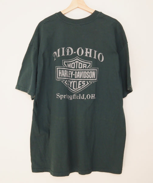 Harley Davidson T-shirt Springfield Green 3D Logo