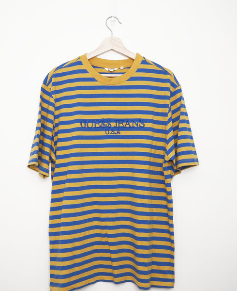 Guess Jeans Stripe T-shirt ASAP Rocky Blue & Yellow