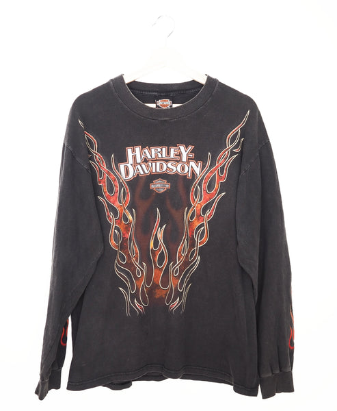 Harley Davidson Long-sleeve T-shirt Flames