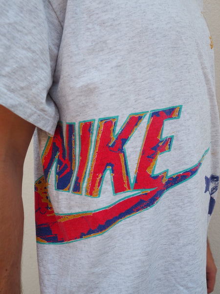 Nike T-shirt all over print Grey Marle 90's