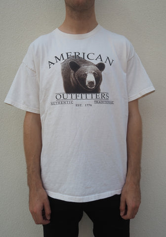 American Outfitters Bear White T-shirt