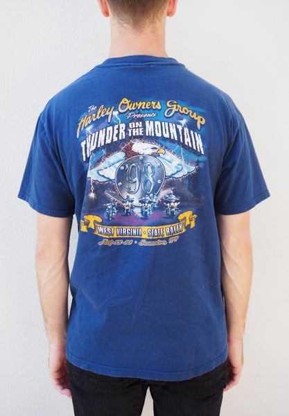 Harley Davidson T-shirt Blue West Virginia