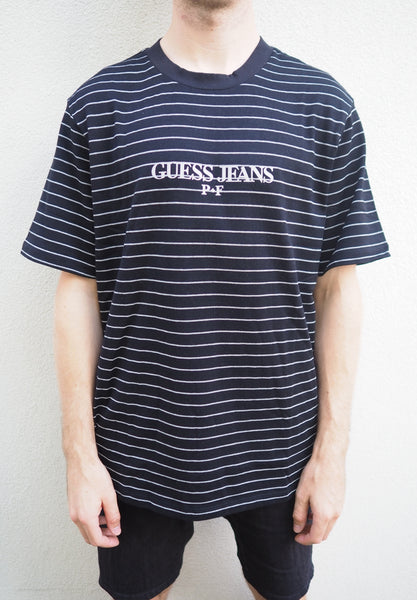Guess Jeans Places and Faces Collab T-shirt Silver & Black