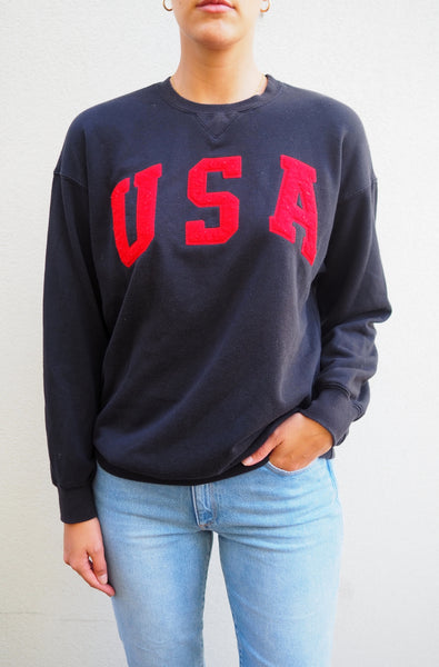 Athletic Dept. USA Logo Emroided Sweater Olympic