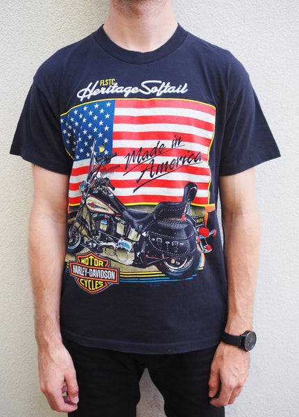 Harley Davidson Made in America USA Flag
