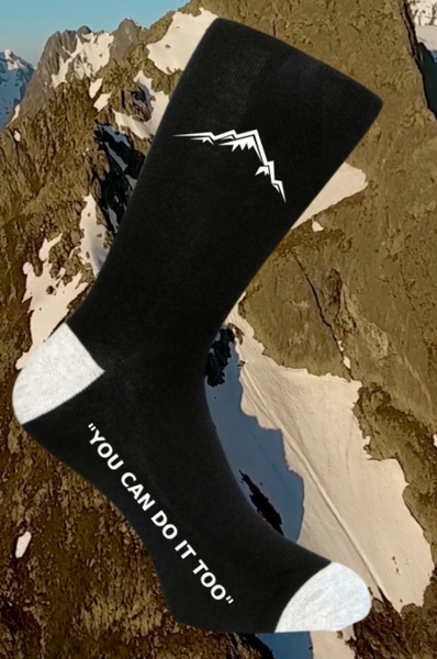 "You can do it too" Mountain Socks