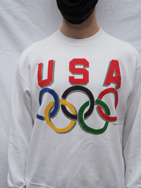 White USA Olympic Rings Sweater