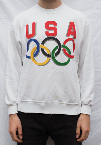 White USA Olympic Rings Sweater