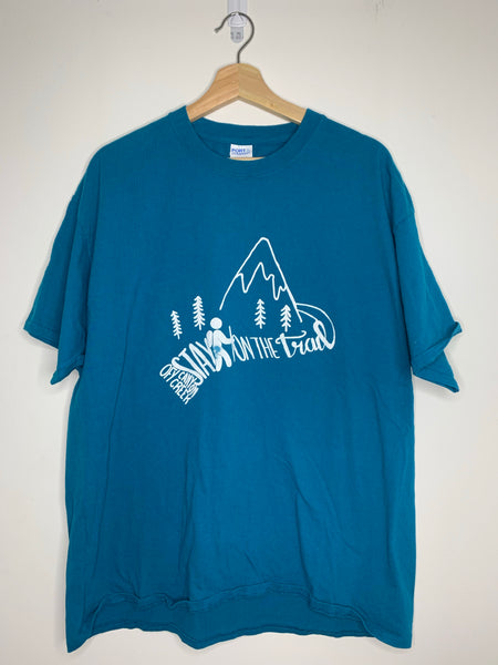 Stay on the trail Teal T-shirt