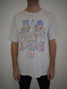 RARE NBA USA Dream Team Barcelona T-shirt insane graphics front and back