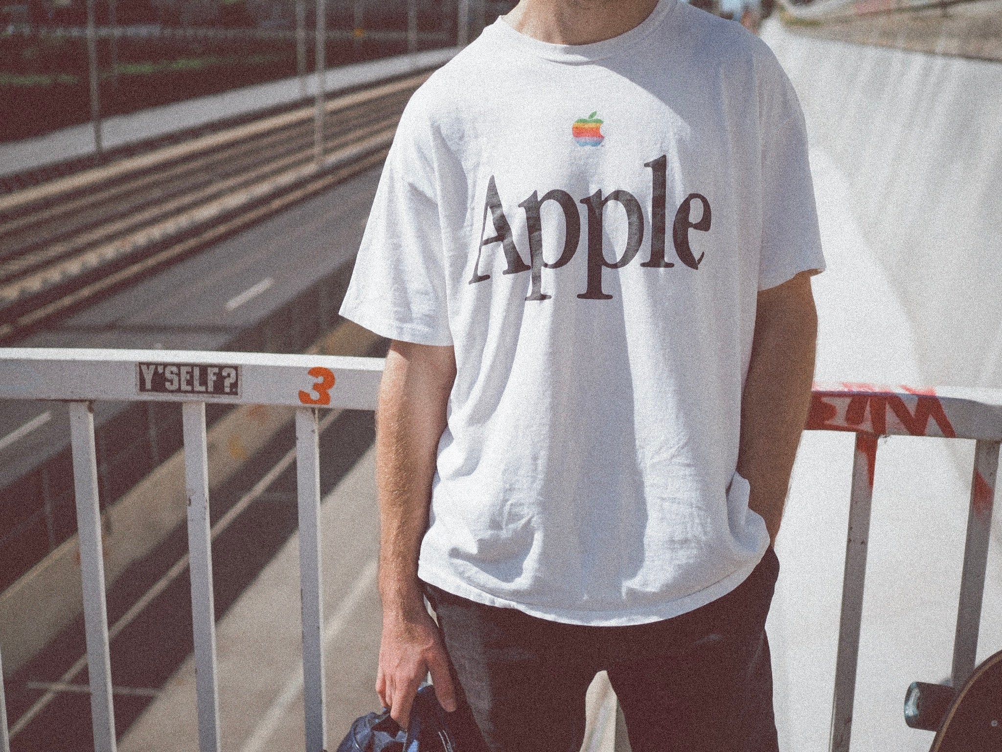 Ultra Rare: Apple single stitched White T-shirt