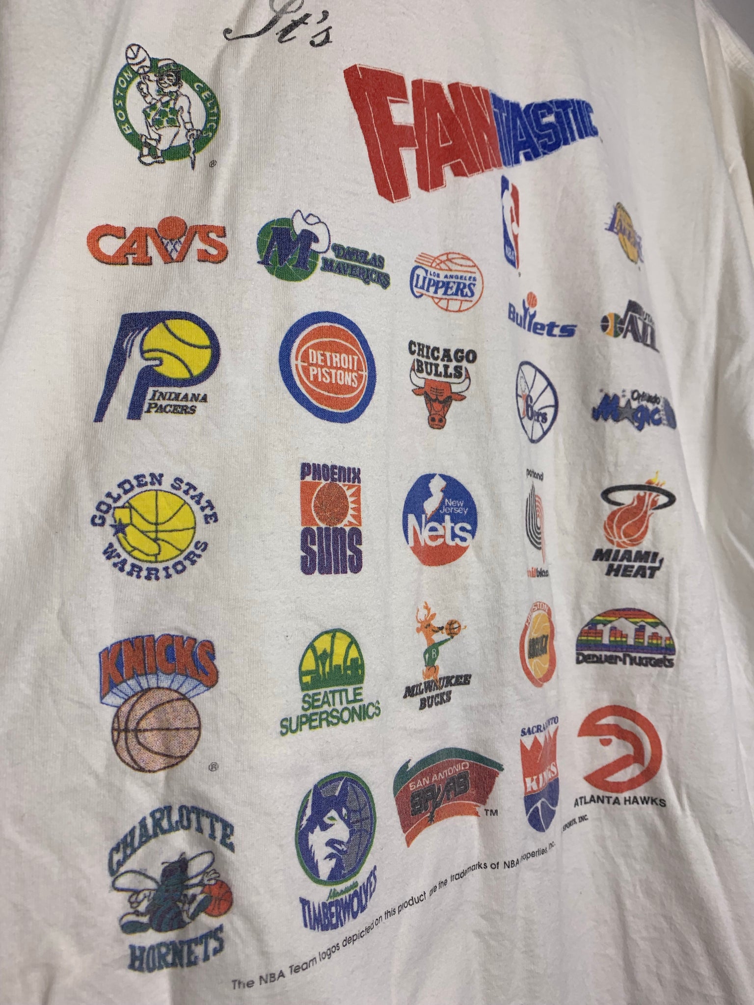 NBA Fanatics tee with vintage Logos
