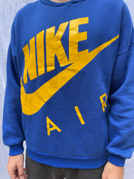 Vintage Nike Blue and Yellow Sweater
