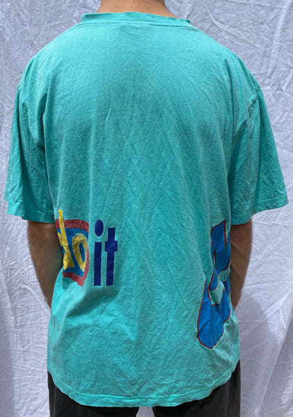Vintage Nike Aqua T-shirt with all over logos